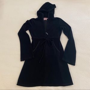 Juicy Couture | Black Terry Hoodie Dress